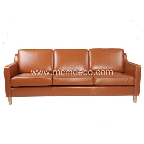 Scandinavia Design 3 Seater Leather Sofa